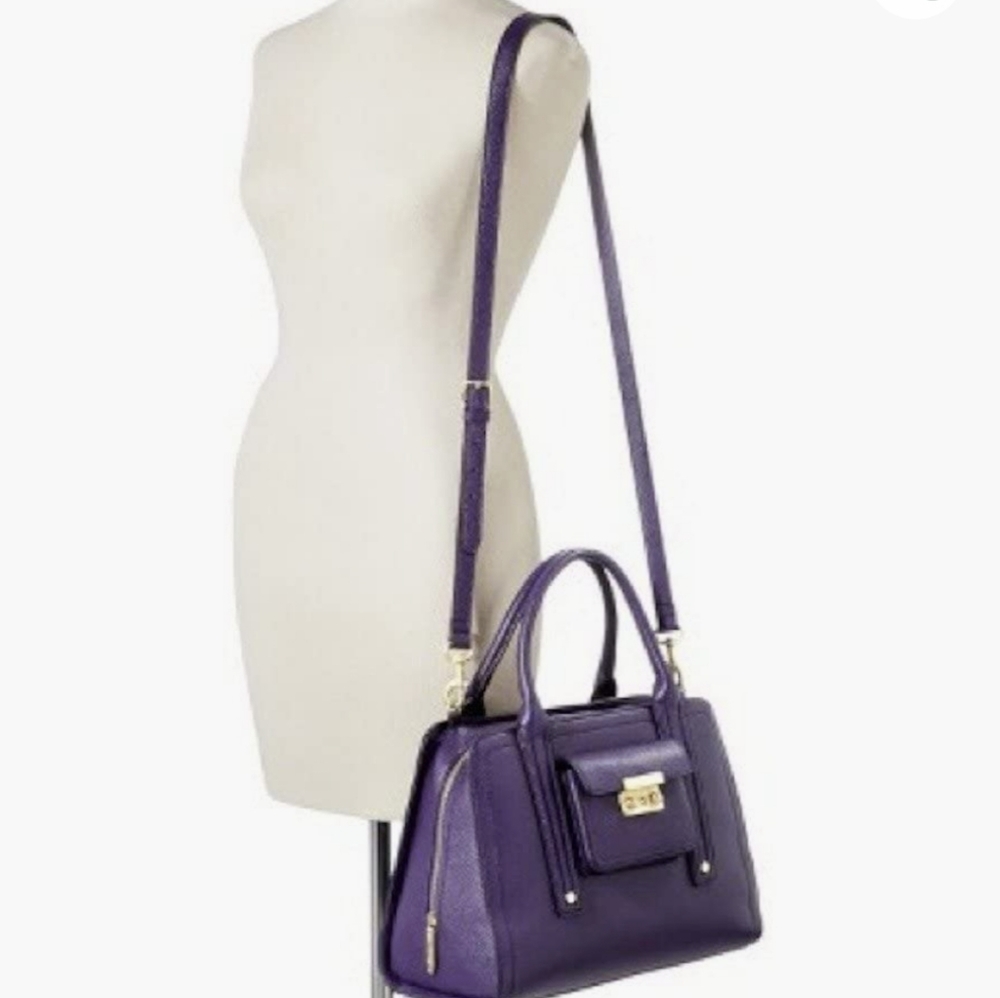 3.1 PHILLIP LIM TARGET DEEP PURPLE SATCHEL.